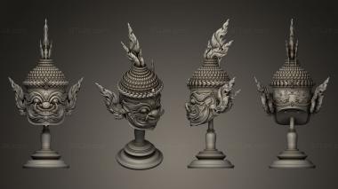 Indian sculptures Asura Statue 3d model